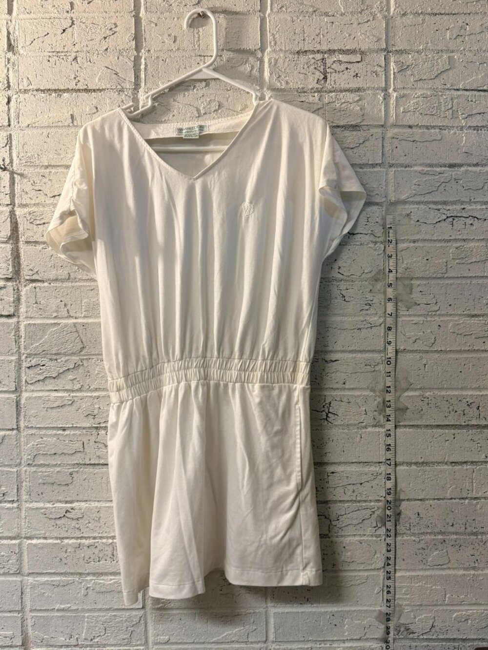 Vintage Wimbledon Tennis White Skirt Dress Medium Embroidered Logo